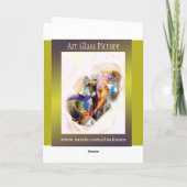 日本のな芸術のガラスコイは挨拶状感謝していしています サンキューカード (裏面)