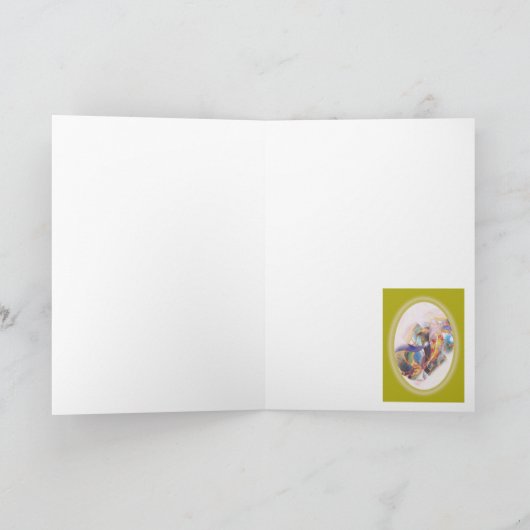 日本のな芸術のガラスコイは挨拶状感謝していしています サンキューカード (内部)