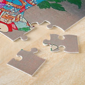 日本のな芸術-バラ園で話している2人の女性 ジグソーパズル (側面)