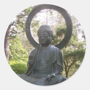 日本のな茶庭の仏 ラウンドシール