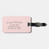 日本のな茶色のぶち猫のイラストレーションは|あなたの名前を加えます ラゲッジタグ (裏面横)