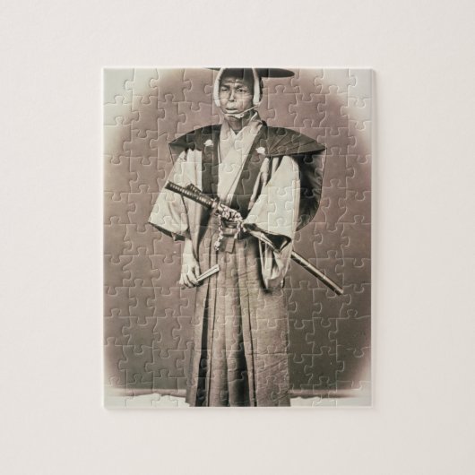 日本のな裁判所職員か武士、c.1870s (手 ジグソーパズル (縦)