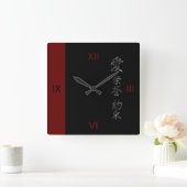日本のな記号: 愛名誉の約束 スクエア壁時計 (ホーム)