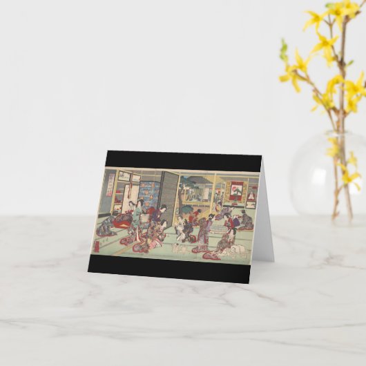 日本のな誕生式- notecard カード (黄色い花)