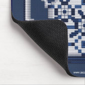 日本のな諺の茶ポットの十字のステッチのスタイルのデザイン マウスパッド (コーナー)