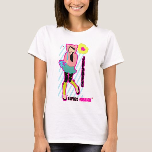 日本のな通りのファッションのTシャツ Tシャツ (正面)