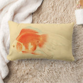 日本のな金魚。 Ryukin. ランバークッション (ブランケット)