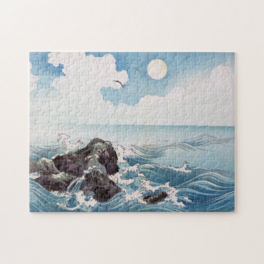 日本のな防波堤のパズル ジグソーパズル (横)