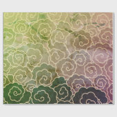 日本のな雲パターン包装紙 ラッピングペーパー (フラット)