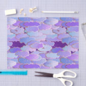 日本のな雲、たそがれ、すみれ色および濃紫色 薄葉紙 (クラフト)