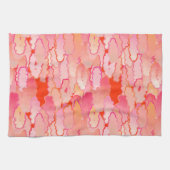日本のな雲、日没、珊瑚、ピンク明るい赤紫色 キッチンタオル (横)