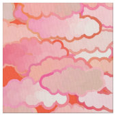 日本のな雲、日没、珊瑚、ピンク明るい赤紫色 ファブリック (クローズアップ)