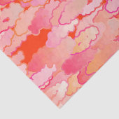 日本のな雲、日没、珊瑚、ピンク明るい赤紫色 薄葉紙 (詳細)