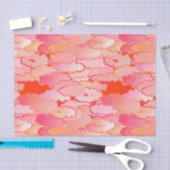 日本のな雲、日没、珊瑚、ピンク明るい赤紫色 薄葉紙 (クラフト)