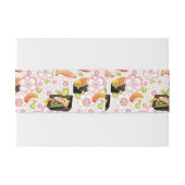 日本のな食糧: 寿司パターン2 招待状ベリーバンド (裏面例)