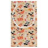 日本のな食糧: 寿司パターン3 スモールペーパーバッグ (裏面)