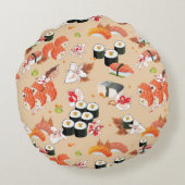 日本のな食糧: 寿司パターン3 ラウンドクッション (裏面)