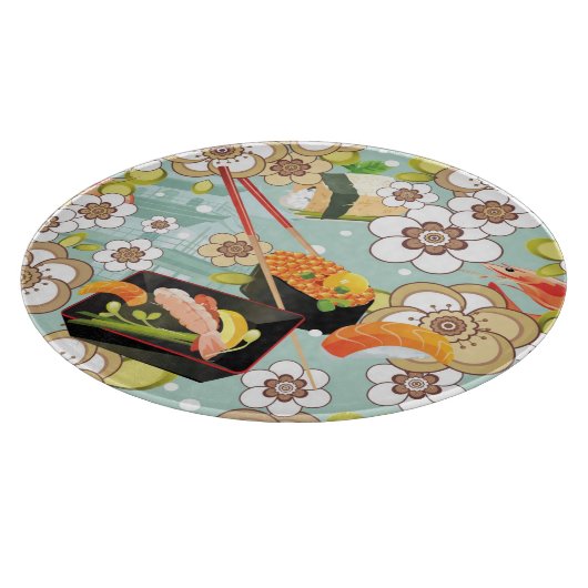 日本のな食糧: 寿司パターン4 カッティングボード (角)