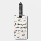 日本のな食糧: 寿司パターン ラゲッジタグ (裏面縦)