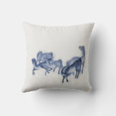 日本のな馬のアンティークの再生 クッション (裏面)