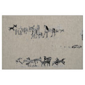 日本のな馬の武士の芸術の騎手のsumi ファブリック (ファットクウォーター)