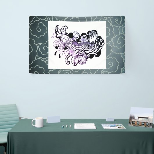 日本のな魚の旗 横断幕 (トレードショー)