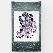 日本のな魚の旗 横断幕 (縦)