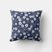 日本のぼやけ桜さくらんぼ花 クッション (裏面)