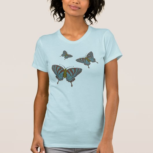 日本のアゲハチョウの女性のシャツ Tシャツ (正面)
