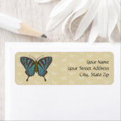 日本のアゲハチョウ差出人住所ラベル ラベル (インサイチュ)