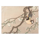 日本のアジア 小原古邨 雀 鳥 シジュウカラ テーブルクロス (正面(横))