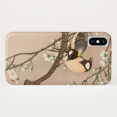 日本のアジア 小原古邨 雀 鳥 シジュウカラ Case-Mate iPhoneケース (裏面(横))