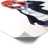 日本のアニメ風女子キャラクター ポスター (角)