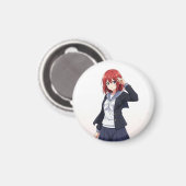 日本のアニメ風女子キャラクター マグネット (正面/裏面)
