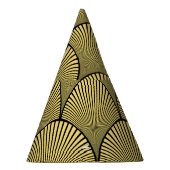 日本のアールデコ:黒金ゴールドデザイン パーティーハット (右)