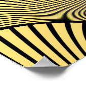 日本のアールデコ:黒金ゴールドデザイン ポスター (角)