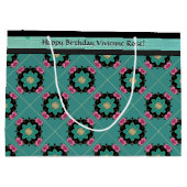 日本のアールヌーボーロパーソナライズされたゼット ラージペーパーバッグ (裏面)