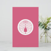 日本のイチョウを輪にして抱く 便箋 (スタンド正面)