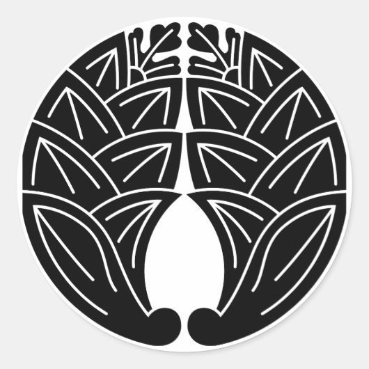 日本のイチョウ ラウンドシール (正面)