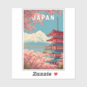 日本のイラスト旅行アートビンテージ シール (シート)