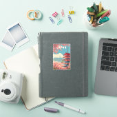 日本のイラスト旅行アートビンテージ シール (iPadカバー)