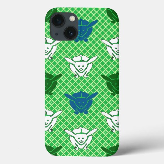 日本のウサギのプリント、緑、青、白 Case-Mate iPhoneケース (裏面)