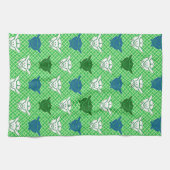 日本のウサギプリント キッチンタオル (横)