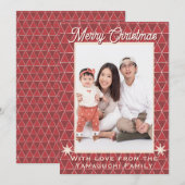 日本のウロコ模様のクリスマスフォト シーズンカード (正面/裏面)
