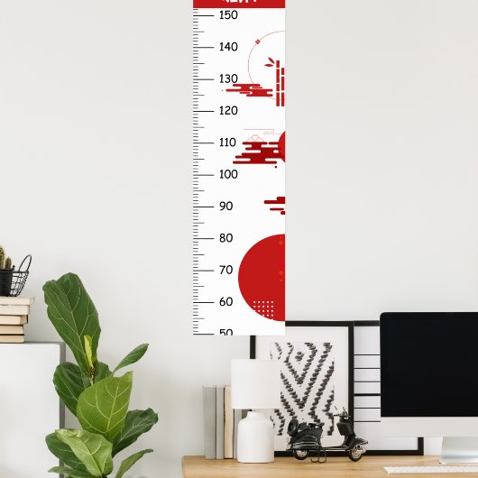 日本のオーナメント成長図 ポスター (ホームオフィス)