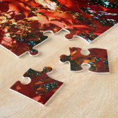 日本のカエデ秋の木葉の ジグソーパズル (側面)