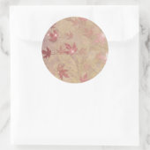 日本のカエデ葉ダマスクピンク金ゴールドエレガント ラウンドシール (バッグ)