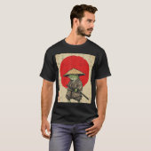 日本のカエル侍 刀 日 着物 アート メンズ Tシャツ (正面フル)