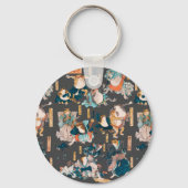 日本のカエル浮世絵アニメヒーロー キーホルダー (正面)