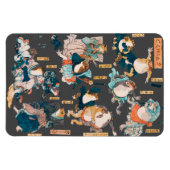 日本のカエル浮世絵アニメヒーロー マグネット (横)